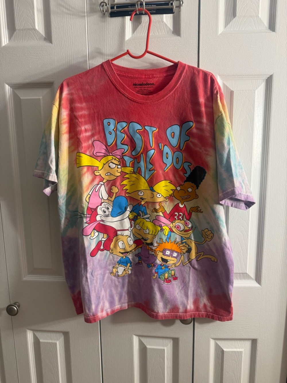 Nickelodeon Tie-Dye 'Best of the 90s' Tee - Red, Purple, Yellow, Blue